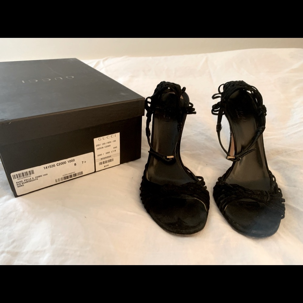 Gucci Suede Black Heels